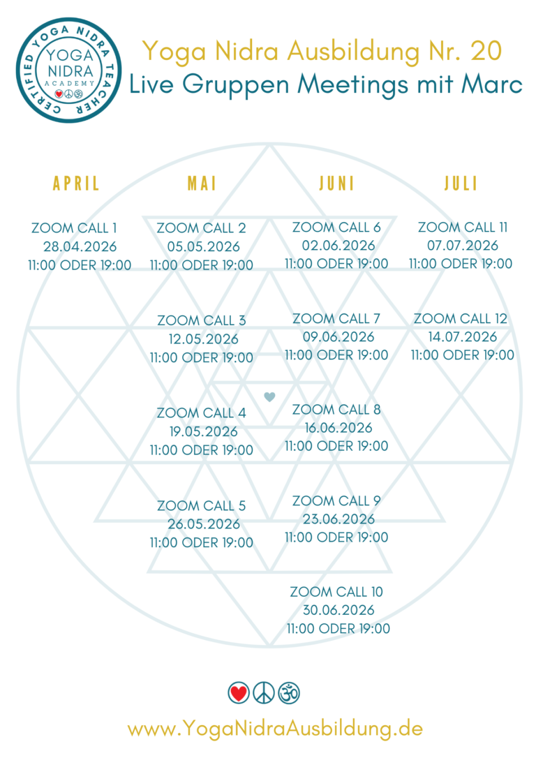 Yoga Nidra Ausbildung Nr. 20 mit YogiCoach Marc Fenner