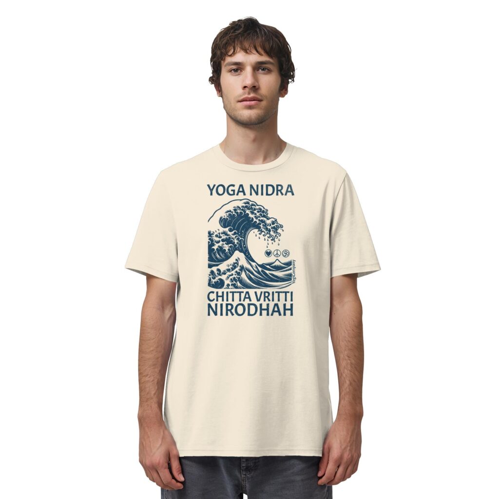 Yoga Nidra Welle - blau - Yoga T-Shirt Herren